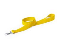 Siglo XXI Lanyard o cinta para acreditacion con mosqueton metalico, pack 10 unidades (amarillo)