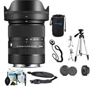 Sigma 18-50mm f2.8 DC DN Lente contemporánea para Sony E con paquete básico de Sunshine Photo - 4 años de garantía del fabricante en EE. UU