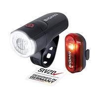 SIGMA Aura 30 & Curve | Kit de Luces de Bicicleta a Pilas | Montaje sin Herramientas | Protección antisalpicaduras | Luces de Bicicleta Delanteras + traseras