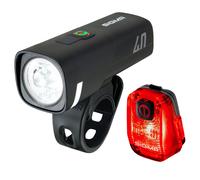 Sigma Aura 40 Hiro 17476 Luz de la Bicicleta LED Set USB Batería Con Frontal Y