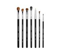 Sigma Beauty Basic Eye Brush Set De 7 - Brocha Para Sombra De Ojos, Cejas, Maquillaje De Ojos Y Mezcla De Pliegues Cortados - Contorno Impecable, Brochas De Maquillaje Profesional - Fibras Sintéticas
