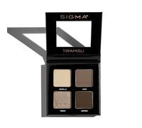 Sigma Beauty Quad Eyeshadow Paleta de sombras de ojos Quad con fórmula suave mantecosa construible y difuminable, tono tiramisú