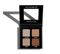 Sigma Beauty Quad Eyeshadow Palette, Paleta de Sombras de Ojos de Maquillaje, Fórmula Suave y Mantequillosa, Tonos Modulables y Difuminables, Larga Duración - Peach Pie