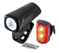 SIGMA - Buster 400 / RL 80 Set | Luces LED Delanteras y traseras | 400 lúmenes y 80 lúmenes | Luces de Bicicleta Delanteras y traseras a Pilas con Cinco Modos de iluminación, Talla única