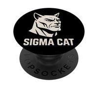 Sigma Cat Funny Mewing Chad Alpha Gen-Z Meme PopSockets PopGrip Adhesivo