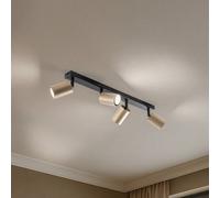 SIGMA Downlight Zoom, 4 luces, negro/dorado True