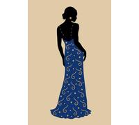 Sigma Gamma Rho - inspired Woman's Notebook or Journal in Royal Blue & Antique Gold: Embellished gown with silhouette figure