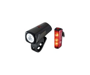 SIGMA Juego de luces para bicicleta con batería Buster 400 con luz trasera Blaze Flash negro