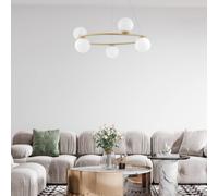 SIGMA Lámpara colgante Gama, 5 luces, dorada