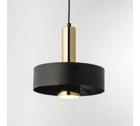 SIGMA Lámpara colgante Rif Lux, negro/dorado, Ø 25 cm, acero