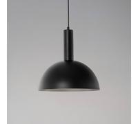 SIGMA Lámpara colgante Vitrum cupola M, negra, semicircular, Ø 30 cm