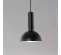 SIGMA Lámpara colgante Vitrum cupola S, negra, semicircular, Ø 19 cm