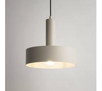 SIGMA Lámpara colgante Vitrum redonda, taupe, cilíndrica, Ø 27 cm