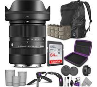 Sigma Lente contemporánea de 18-50 mm f/2.8 DC DN para montura Sony E con accesorio avanzado de altura Photo y paquete de viaje