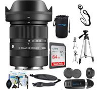 Sigma Lente contemporánea de 18-50 mm f2.8 DC DN para Sony E con paquete básico Sunshine Photo