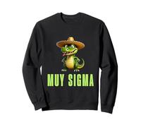 Sigma Meme Crocodile Funny Sombrero Reptile Humor Trend Sudadera
