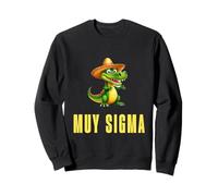 Sigma Meme Crocodile Funny Sombrero Reptile Humor Trend Sudadera