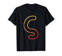 Sigma minúscula - Decimoctava Letra del Alfabeto Griego Camiseta gráfica económica, Hombre, Negro, L