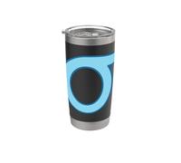 Sigma minúscula - Decimoctava letra del alfabeto griego Vaso térmico de acero inoxidable de doble pared