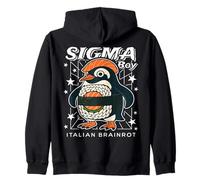 Sigma Penguin Boy Funny Italian-Brainrot Gen Z Meme Sudadera con Capucha