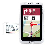 SIGMA ROX 12.1 EVO Ciclocomputador GPS inalámbrico 3" | Fabricado en Alemania | Navegador Bicicleta con 150 Funciones, GLONASS & Bluetooth - Compatible con Komoot & E-Bike - Set con Sensor, Blanco