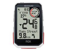 SIGMA ROX 4.0 (Blanco) HR Set | Ciclocomputador GPS Incl. pulsómetro | Dispositivo de navegación Compatible con E-Bike I Velocímetro GPS Impermeable con medición de altitud | Color Blanco