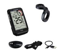 SIGMA ROX 4.0 Endurance Black HR Set |GPS Incl. pulsómetro y OVERCLAMP Butler | 41 h de autonomía | Compatible con e-Bike | 30 Funciones como medición de altitud y Velocidad