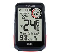 SIGMA ROX 4.0 (Negro) HR Set | Ciclocomputador GPS Incl. pulsómetro | Dispositivo de navegación Compatible con E-Bike I Velocímetro GPS Resistente al Agua