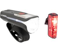 Sigma Juego de iluminación LED para Bicicleta Aura 80 y Blaze | luz Delantera y luz Trasera con función de Freno | Resistente a la Intemperie, Juego de iluminación Recargable