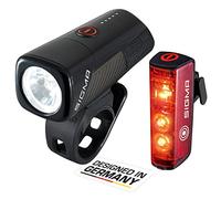 SIGMA Sport - Juego de Luces LED para Bicicleta - Buster 400 FL y Blaze Flash | luz Delantera y luz Trasera alimentada por batería con Diferentes Modos de iluminación | Montaje sin Herramientas