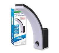 Sigmaled lighting - Aplique Pared Exterior IP65, Foco LED Exterior con Sensor de Movimiento Crepuscular (Desconectable), Lampara LED con 3 Intensidades seleccionables 20W 15W 12W, Luz Natural, (Negra)