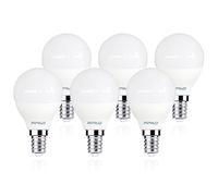 Sigmaled lighting, Bombilla LED E14 P45 6W (equivalente a 50W), 550 lumen, Lámpara mini Globo G45 P45, Blanco natural 4000K, Casquillo fino, caja de 6