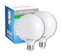 Sigmaled lighting - Bombilla LED Globo G120 E27 20W 2200 lm, Lampara LED 4000K Blanco Neutro, Ø120 mm, CRI>80, Equivalente 170W, Luz Decorativa Bajo Consumo, No Regulable, Pack de 2