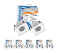 SIGMALED LIGHTING, MINI FOCO LED 3W, Dimmable, 300lumen, Luz Cálida 3000K, Spot empotrable CUADRADO, 220V/240V, Driver NO NECESARIO, 35x35x25mm, 10 Focos