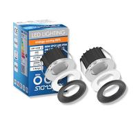 Sigmaled lighting, MINI FOCO LED 3W para Exterior, Regulable, Resistente a salpicaduras, 300lm, Blanco Cálido 3000K, Spot empotrable IP54, 220V / 230V AC NO NECESITA Driver, 2 focos (1 caja de 2)