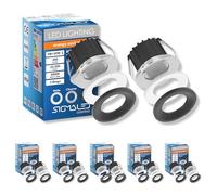 Sigmaled lighting, MINI FOCO LED 3W para Exterior, Regulable, Resistente a salpicaduras, 300lm, Blanco Cálido 3000K, Spot empotrable IP54, 220V / 230V AC NO NECESITA Driver, 10 focos (5 cajas de 2)