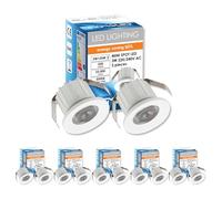 SIGMALED LIGHTING, Mini Foco LED empotrado Interior Techo Regulable 3W (300lumen), LED SPOT Luz Cálida 3000K, para Hogar y Tiendas, 220V/230V, Driver NO NECESARIO, Ø35x25mm, Redondo, 10 Focos