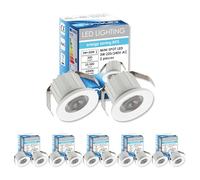 SIGMALED LIGHTING, Mini Foco LED empotrado Interior Techo Regulable 3W (300lumen), LED SPOT Luz fría 6000K, para Hogar y Tiendas, 220V/230V, Driver NO NECESARIO, Ø35x25mm, Redondo, 10 Focos