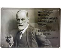 Sigmund Freud - Cartel de chapa (30 x 20 cm), diseño con texto en alemán