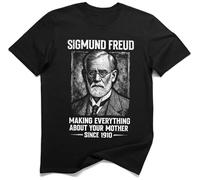 Sigmund Freud Haciendo Todo sobre Tu Madre Psicología Meme Camiseta (XL, Negro)