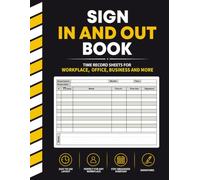 Sign In and Out Book: Time Record Sheets for Workplace, Business, Office, Visitors, Contractors, and Employees | Space for Over 3,500 Entries