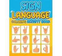 Sign Language coloring and tracing activity book