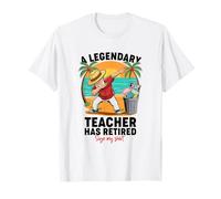 Sign my Shirt Retired Teacher Happy Retirement Party Men Camiseta