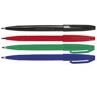 Sign Pen S520 - Bolígrafo de fibra (grosor de trazo de 1 mm, colores básicos), color negro, rojo, verde y azul