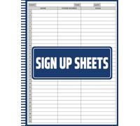 Sign Up Sheets: Track Names, Emails & Phone Numbers, Event Registration with 30 Entries per Page for Workshops, Classes, and Meetings