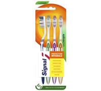 Signal - Cepillo de dientes de protección integral - Cepillo 100% reciclable fabricado con 80% de plástico reciclado - Suave (juego de 4 cepillos de dientes)