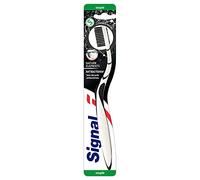 Signal Cepillo de dientes X12 flexible, Nature Elements, flexible antibacteriano con infusión de carbón, higiene bucal (paquete de 12)