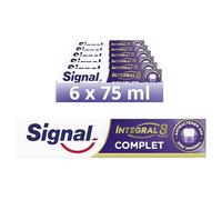 Signal Integral 8 Dentifrice Antibactérien Formule Antibactérienne, Protection Caries Gencives Renforcées, Action Blancheur Haleine Fraîche, Action Anti-Plaque Anti-Tartre (Lot de 6x75ml)