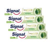 Signal Integral 8 Dentifrice Antibactérien Nature Elements Herbal Soin Gencives, Formule Antibactérienne cliniquement prouvée, 75ml (Paquete de 4)