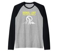 Signal Lost I Found Myself - Hermosa Naturaleza De Senderismo Camiseta Manga Raglan